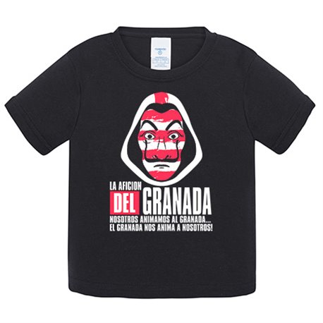 Camiseta bebé para futbolero aficionado del granada