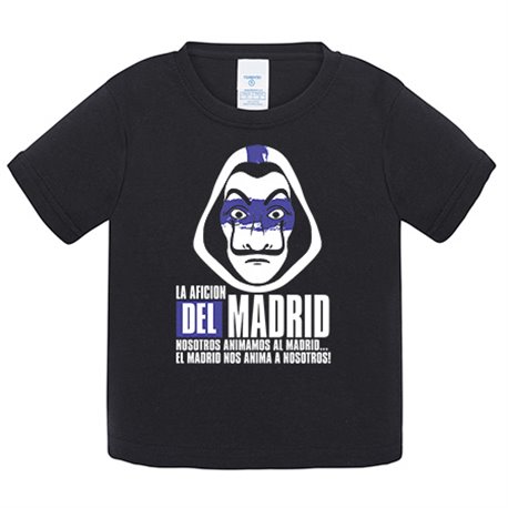 Camiseta bebé para futbolero aficionado del madrid