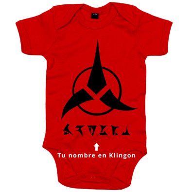 Body bebé personalizable con tu nombre en Klingon