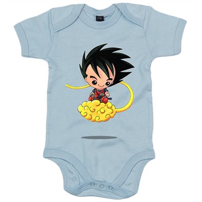 Body bebé Chibi Kawaii parodia del super guerrero volando en la nuve  amarilla - Diver Bebé