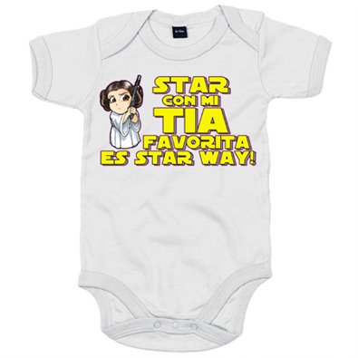 Body bebé parodia princesa de las galaxias estar con mi tia favorita es star way