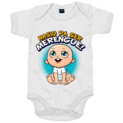 Body bebé nacido para ser Merengue para aficionado al fútbol de Madrid