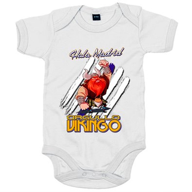 Body bebé orgullo real Vikingo Merengue Madrid fútbol