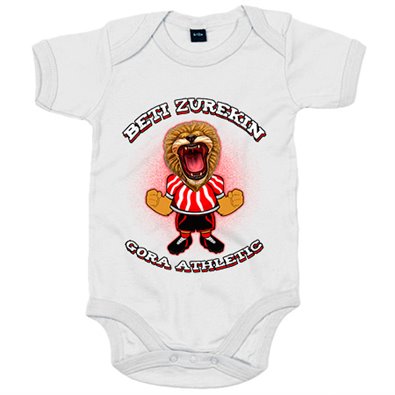Body bebé ilustración león rugiendo Beti zurekin Athletic