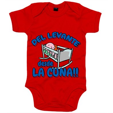 Body bebé del Levante desde la cuna para aficionado al fútbol