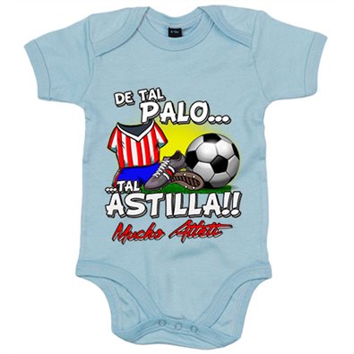 Body bebé de tal palo tal astilla de Atleti para aficionado al fútbol