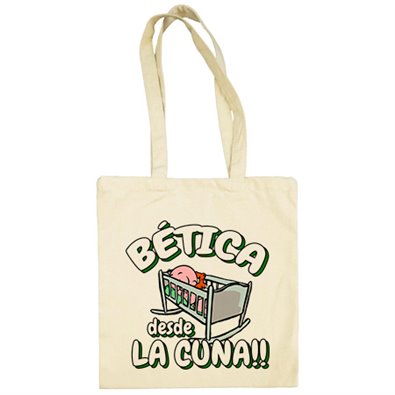 Bolsa de tela Bética fútbol desde la cuna para aficionado al fútbol