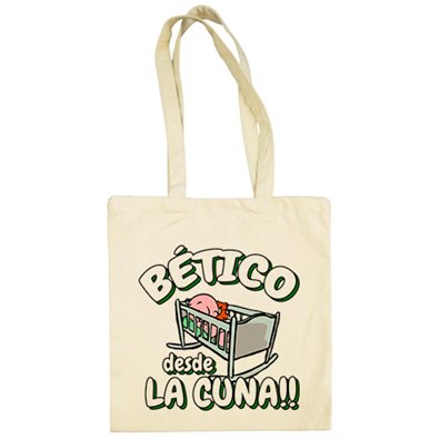 Bolsa de tela bético desde la cuna para aficionado al fútbol