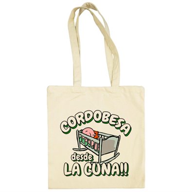 Bolsa de tela Cordobesa desde la cuna para aficionado al fútbol