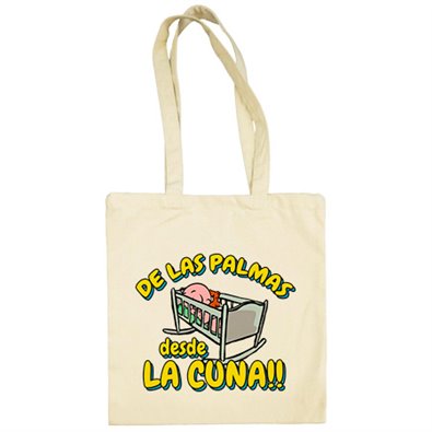 Bolsa de tela de Las Palmas desde la cuna para aficionado al fútbol