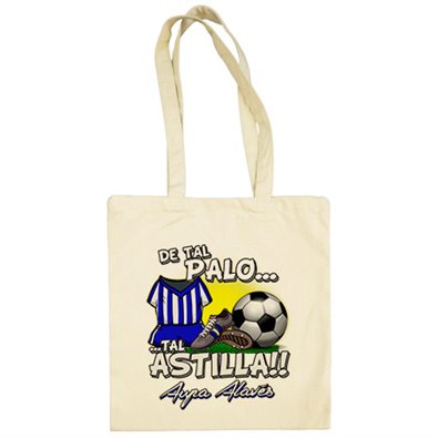 Bolsa de tela de tal palo tal astilla de Alaves para aficionado al fútbol