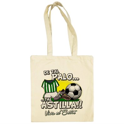 Bolsa de tela de tal palo tal astilla para bético aficionado al fútbol