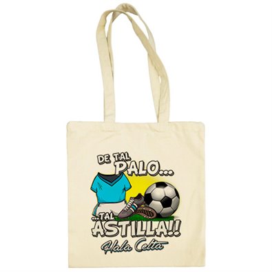 Bolsa de tela de tal palo tal astilla de Celta para aficionado al fútbol