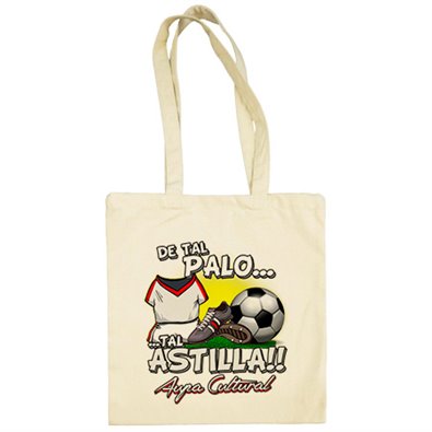 Bolsa de tela de tal palo tal astilla para padres y niños de la cultural para aficionado al fútbol