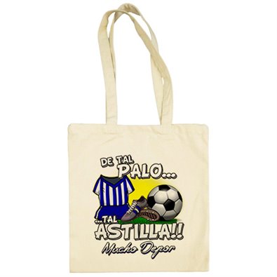 Bolsa de tela de tal palo tal astilla de Depor para aficionado al fútbol