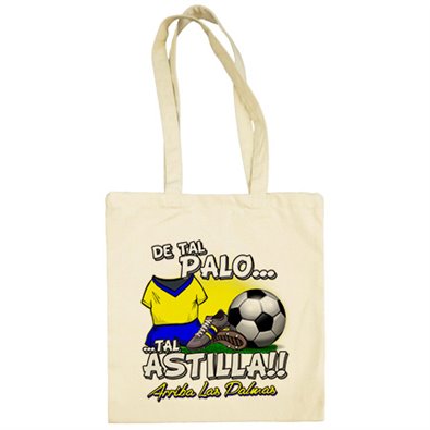 Bolsa de tela De tal palo tal astilla de Las Palmas para aficionado al fútbol