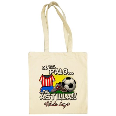 Bolsa de tela de tal palo tal astilla de Lugo para aficionado al fútbol