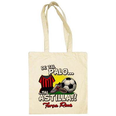Bolsa de tela de tal palo tal astilla de Reus para aficionado al fútbol