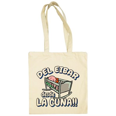 Bolsa de tela del Eibar desde la cuna para aficionado al fútbol