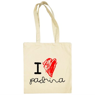 Bolsa de tela I Love padrina