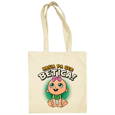 Bolsa de tela nacida para ser Bética para aficionada al fútbol