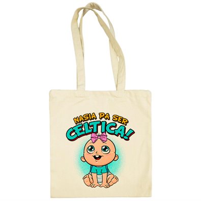 Bolsa de tela nacida para ser Céltica para aficionada al fútbol de Vigo