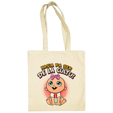 Bolsa de tela nacida para ser de la Cultu para aficionada al fútbol