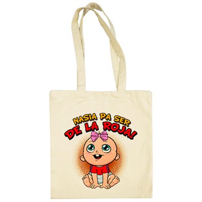 Bolsa de tela nacida para ser de La Roja para aficionada al fútbol