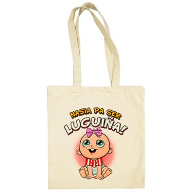 Bolsa de tela nacida para ser Luguiña para aficionada al fútbol de Lugo
