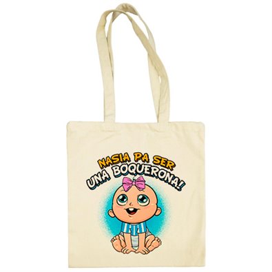 Bolsa de tela nacida para ser una Boquerona para aficionada al fútbol de Málaga