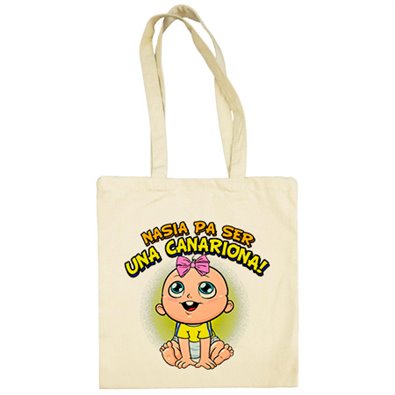 Bolsa de tela nacida para ser una Canariona de Las Palmas para aficionado al fútbol