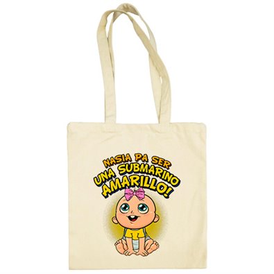 Bolsa de tela nacida para ser una Submarino Amarillo para aficionado al fútbol de Villarreal