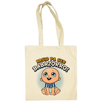 Bolsa de tela nacido para ser Babazorro para aficionado al fútbol de Vitoria Gasteiz
