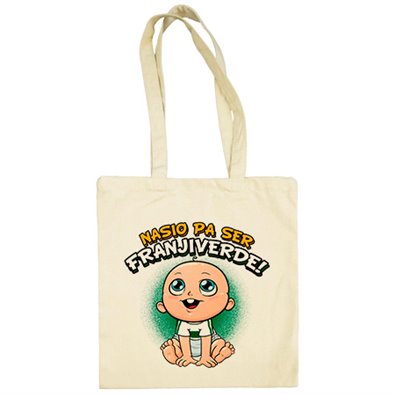 Bolsa de tela nacido para ser Franjiverde para aficionado al fútbol de Elche