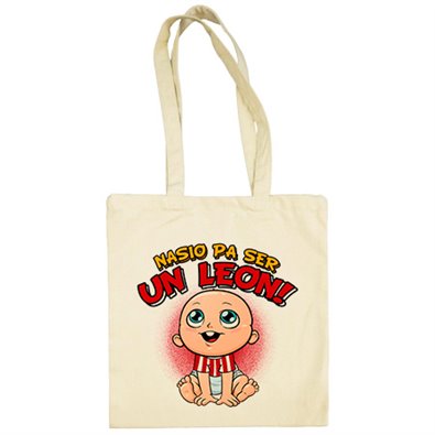 Bolsa de tela nacido para ser un león de Bilbao