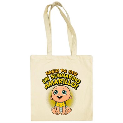 Bolsa de tela nacido para ser un submarino amarillo para aficionado al fútbol de Cádiz