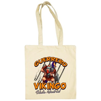 Bolsa de tela Guerrero Vikingo merengue Madrid fútbol
