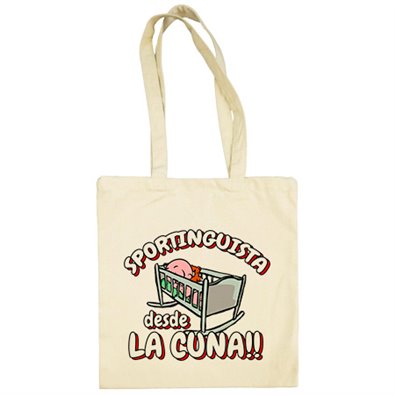 Bolsa de tela Sportinguista desde la cuna para aficionado al fútbol