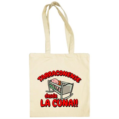 Bolsa de tela Tarragonense desde la cuna para aficionado al fútbol