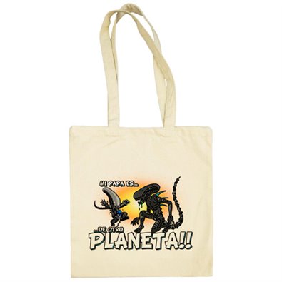 Bolsa de tela mi papá es de otro planeta parodia friki alienígena