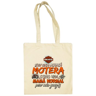 Bolsa de tela soy una mamá motera guay