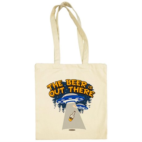 Bolsa de tela The Beer Is Out There friki cervezero