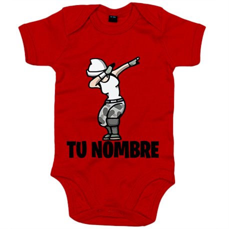 Body bebé Fortnite pose Dab personalizable con nombre