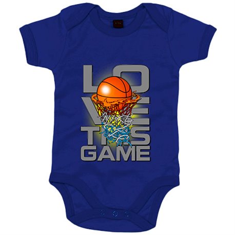 Body bebé I Love This Game Basketball me gusta el baloncesto
